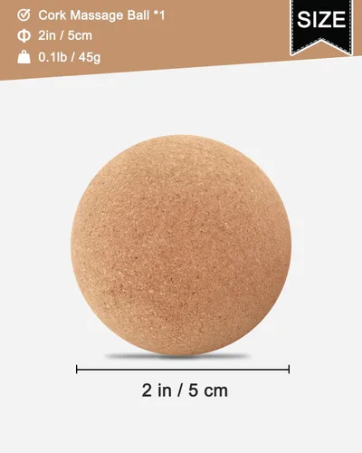 Miniatura 2 de KITWILD Bola de masaje de corcho, partículas finas de alta densidad para masaje muscular de tejido profundo, liberación miofascial y terapia