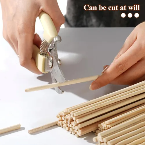 Miniatura 3 de 150 Piezas Varillas de Madera – Palitos de madera de 1/8 x 12 pulgadas para manualidades, palos de bambú natural sin terminar para ramo de flores