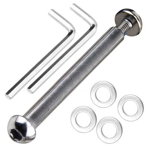 Miniatura 28 de M8 - Juego de tornillos Allen para eje de acero al carbono de grado 0.346 x 1.102 in x 3.386 in para delantero trasero 2 3 4 ruedas Stunt Scooter 35