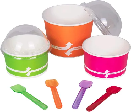 Miniatura 12 de Karat U2400 (arcoíris) - Cuchara desechable de gelato de 3.7 pulgadas, color arcoíris (paquete de 2000)
