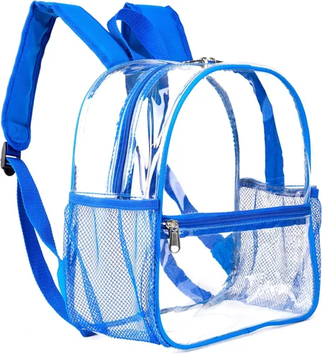 Miniatura 11 de Keepcross Mochila transparente aprobada para estadios de 12 x 6 x 12 pulgadas, mini bolsa transparente para eventos en estadios, eventos deportivos