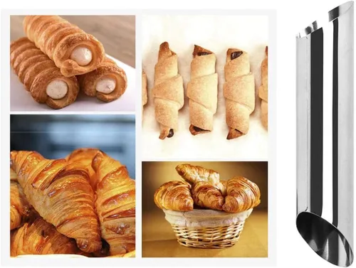 Miniatura 5 de Juego de 30 Moldes para Cuernos de Cannoli, Tubos Grandes de Acero Inoxidable para Moldes de Cannoli, Kit de Cannoli para Hornear Cannoli, Cáscara