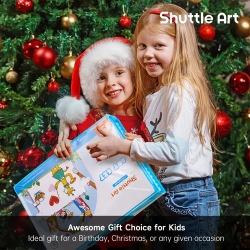 Miniatura 7 de Shuttle Art Juego de Arte para Niños de 335 Piezas, Suministros de Arte Multimedia, Kit de Arte de Regalo con Caballete Tríptico, 2 Blocs de Dibujo