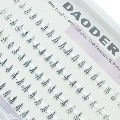 Miniatura 5 de DAODER - Extensiones de pestañas en racimo de pestañas inferiores, 90 unidades, aspecto natural, pestañas transparentes para pestañas inferiores