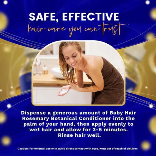 Miniatura 5 de BABY HAIR - Acondicionador de romero, acondicionador de romero sin sulfato para el crecimiento del cabello, acondicionador de aceite de romero