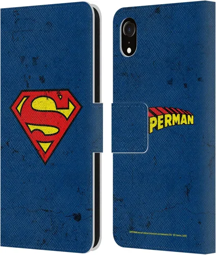 Miniatura 124 de Head Case Designs Funda de piel con licencia oficial de Superman DC Comics con logotipos negros y rojos compatible con Apple iPhone 11