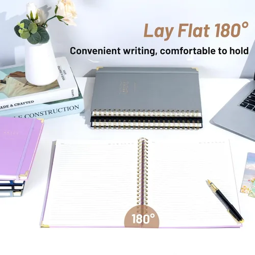 Miniatura 4 de Yoment Cuaderno de espiral de 8.5 x 11 pulgadas, cuadernos de tapa dura A4 para el trabajo, cuaderno con rayas universitarias, diario, cuadernos