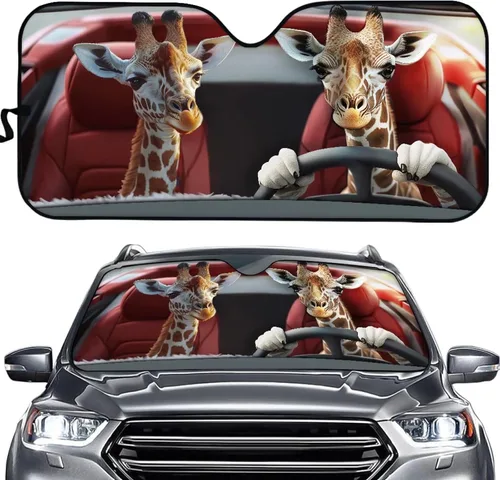 Miniatura 11 de SEANATIVE Parasol divertido para parabrisas de automóvil, protección contra rayos UV, protector de ventana delantera, diseño de ojos enojados
