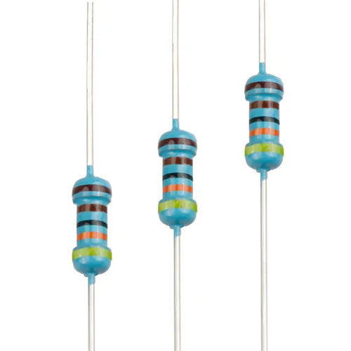 Miniatura 65 de 100pcs 1 ohm Resistor 1/4w (0.25 W) Resistencia fija de película metálica de tolerancia ±1%, múltiples valores de resistencia opcional