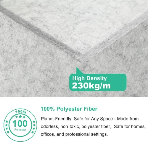 Miniatura 5 de Paneles Acústicos de Pared - Paneles con Cancelación de Ruido para Estudio en Casa y Oficina - Insonorización de Calidad - Paneles de Espuma Gris