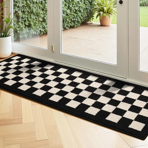 Miniatura 54 de GRANNY SAYS Tapete para puerta, de 32 x 20 pulgadas, tapete de bienvenida para exteriores, antideslizante, absorbe la suciedad para la entrada
