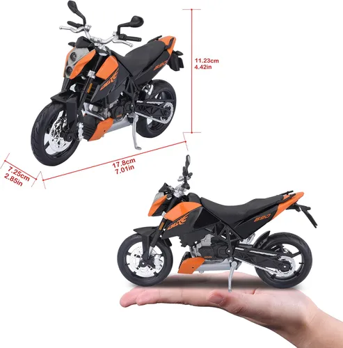 Miniatura 4 de Maisto KTM 690 Duke Orange and Black 1/12 Diecast Motorcycle