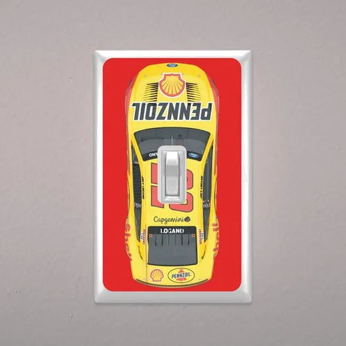 Miniatura 5 de Prime Party Joey Logano NASCAR - Juego de calcomanías de pared Gráficos grandes extraíbles de 32 pulgadas Equipo oficial Penske #22 Car 2X