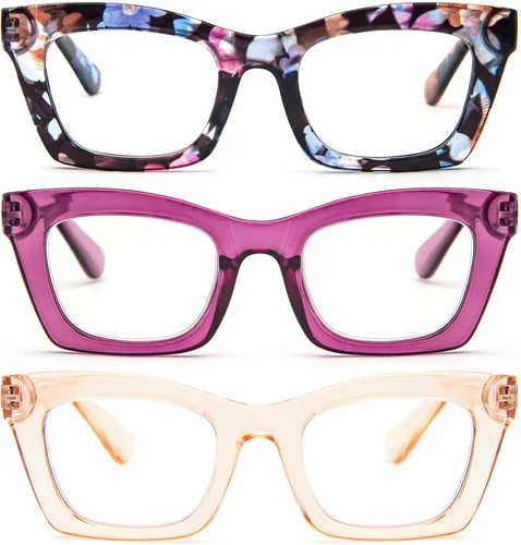 Miniatura 15 de REAVEE Oprah Style - Lentes de lectura para mujer, bloqueo de luz azul, elegantes y de gran tamaño, bisagra de resorte Negro