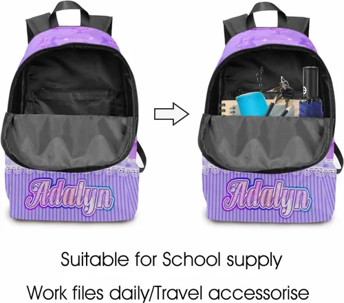 Miniatura 75 de Texto personalizado Elefante desgaste gafas mochila mochila mochila casual Daypack bolsa para mamá niñas, color86-4, Mochilas Daypack