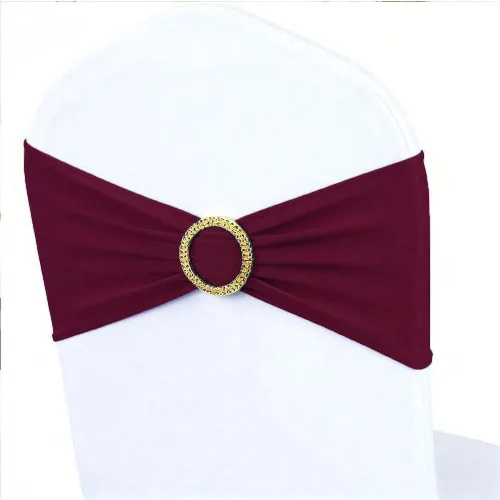 Miniatura 13 de Paquete de 50 bandas para sillas color verde salvia, bandas elásticas para sillas deslizantes, lazos para bodas, fiestas, baby shower, eventos