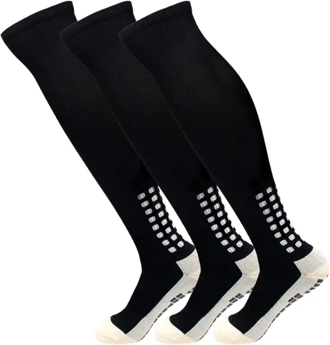 Calcetines de fútbol para hombre antideslizantes para la rodilla antideslizantes para fútbol baloncesto deportes agarre 3 pares