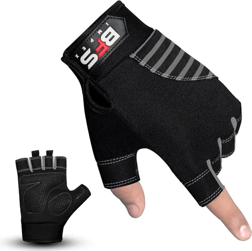 Miniatura 8 de Guantes de gimnasio para levantamiento de pesas, guantes de entrenamiento con protección completa de la palma, guantes de fitness transpirables