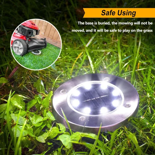 Miniatura 5 de Aogist Luces solares de suelo, luces LED de disco de jardín, iluminación de paisaje al aire libre para césped, patio, camino, terraza, pasarela