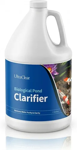 Clarificador (1 galón) – Limpiador natural de estanques con bacterias beneficiosas – Mejora la claridad del agua y reduce la nubosidad para el agua