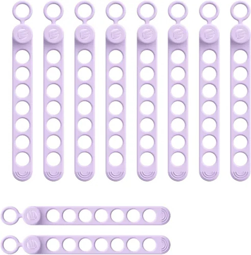 Miniatura 8 de ORICO Bridas de silicona para cables, organizador de cables de datos reutilizable con diseño de hebilla de bloqueo, envolturas de cable de alta