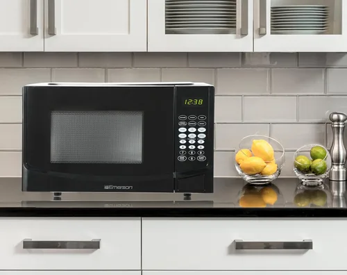 Miniatura 7 de Emerson MW9255B Horno microondas para encimera, 6 ajustes preprogramados, plato giratorio de vidrio extraíble y bloqueo de seguridad para niños, 0.9