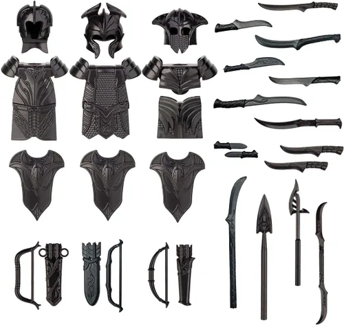 Miniatura 7 de ALiquid Juego de armas de minifiguras personalizadas, juego de armas personalizadas para minifiguras, juego de armas de soldado enano medieval