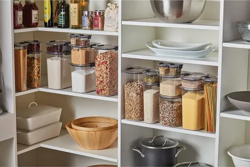 Miniatura 4 de Rubbermaid Brilliance - Contenedores de almacenamiento para despensa, 7.8 tazas y 12 tazas