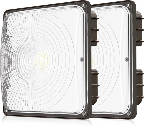 Miniatura 14 de CINOTON Luces LED de toldo de 40 W con certificación UL, 120-277 V, luces comerciales para toldos al aire libre IP65 impermeables, 5600 lm