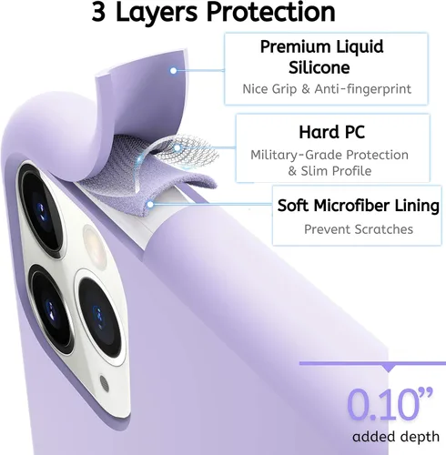 Miniatura 3 de IceSword - Funda de gel de silicona líquida para iPhone 11 Pro Max