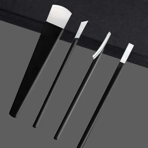 Miniatura 2 de Juego de 4 cuchillos de pedicura, cuchillo de pedicura de acero inoxidable, juego de cuchillos de pedicura, cuchillo de pedicura, juego de cuchillos