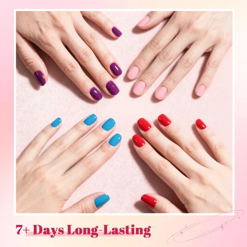 Miniatura 5 de OpenLive Juego de esmaltes de uñas de perfume de 20 colores, rojo, rosa, morado y verde, juego de esmaltes de uñas de secado rápido para mujeres