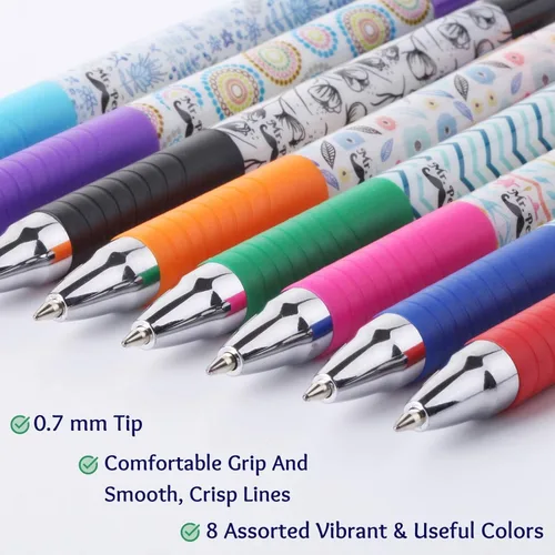 Miniatura 2 de Mr. Pen - Bolígrafos para diario bíblico, juego de 8 colores surtidos, bolígrafos sin sangrado para diario bíblico