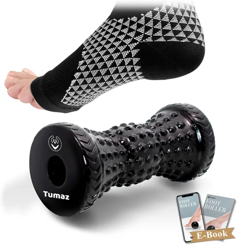 Miniatura 4 de Tumaz Rodillo de Pie, Rodillo de Masaje de Pies Ergonómico para Dolor de Arco, Puntos de Activación y Tejido Profundo, Portátil - Herramienta
