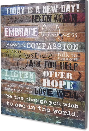 Miniatura 2 de Marla Rae cartel artístico de pared Today is a New Day (versión inglés), 16 x 12 pulgadas
