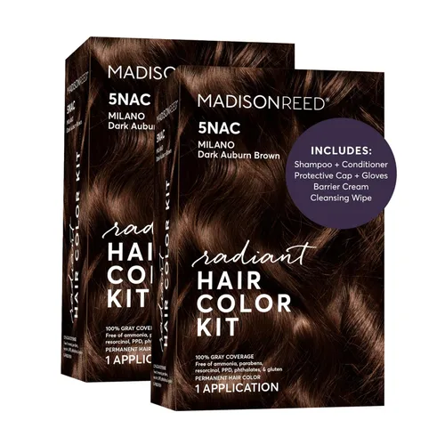 Miniatura 57 de Madison Reed - Kit de color de cabello radiante, tinte permanente para el cabello, 100 % cobertura de canas, sin amoníaco, castaño Catania 5NGM