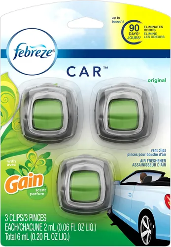 Miniatura 16 de Febreze Ambientador para automóvil, juego de 5 clips de aroma de ganancia más estuche de almacenamiento adicional