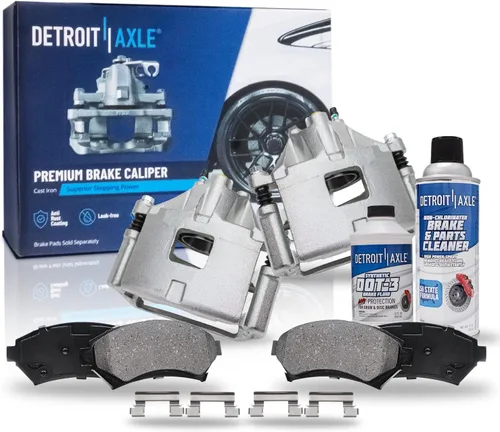 Miniatura 141 de Detroit Axle - Pastillas de Freno Delantero Izquierdo Reemplazo de Pinza de Disco para Dodge Ram 1500 Dakota Mitsubishi Raider - Juego de 3 piezas