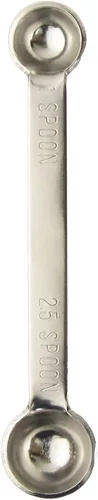 Nagao Tsubamesanjo - Cuchara medidora doble extra gruesa, 0.06 fl oz (1 cc, 2.5 cc), acero inoxidable 18-8, fabricada en Japón