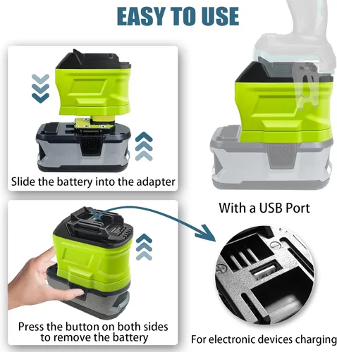 Miniatura 4 de ZDTZ Adaptador de batería para Ryobi 18V a para Makita BL18 Batería, para Ryobi 18V Batería P107 P108 Convertir para Makita 18 V Herramientas
