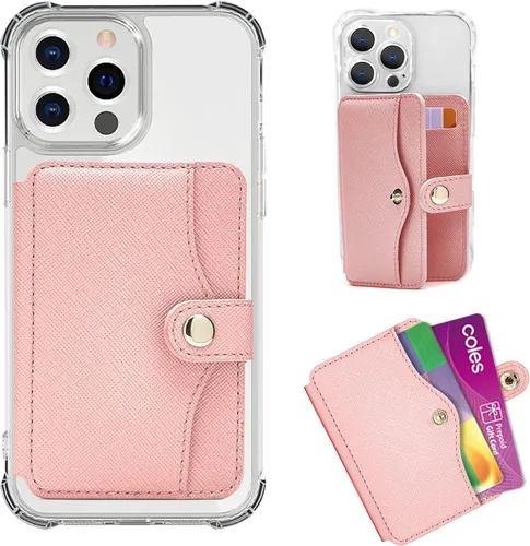 Miniatura 17 de M-Plateau Billetera para teléfono adhesiva, soporte delgado de tarjetas de crédito con adhesivo 3M para teléfono celular y funda de teléfono
