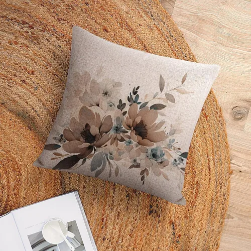 Miniatura 6 de Fundas de cojín decorativas modernas de lino con diseño de flores en acuarela, decoración del hogar al aire libre, primavera y verano, margaritas