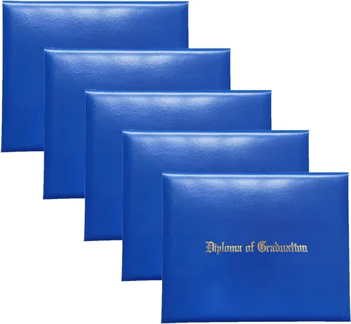 Miniatura 30 de Gradplaza Cubierta de diploma para certificado de 8.5 x 11 pulgadas impreso "Diploma de graduación" negro soporte para diploma liso para escuela