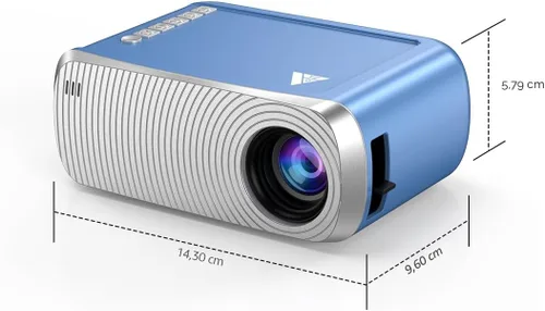 Miniatura 9 de Mini proyector con WiFi y Bluetooth, proyector de película portátil para iPhone, compatible con 1080P con altavoz de 3 W, para cine en casa al aire