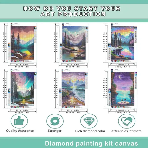 Miniatura 2 de EWJRNSF Kits de pintura de diamantes 5D para adultos principiantes, juegos de arte de diamantes, pintura de gemas y manualidades, decoración