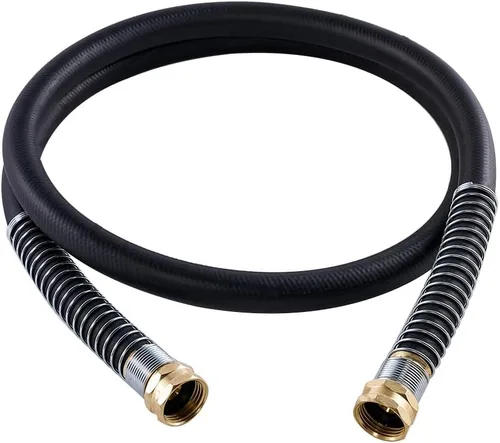 Miniatura 35 de Guitrees Leader Manguera de jardín de 15 pies x 5/8 pulgadas, manguera de agua corta resistente, accesorios macho a hembra, trenzado de cinco capas