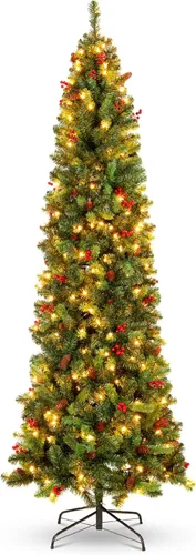 Miniatura 8 de Best Choice Products - Arbol de navidad delgado iluminado