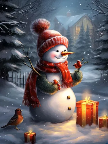 Miniatura 9 de Reofrey Kits de arte de diamantes de bricolaje para adultos, Navidad, Papá Noel, taladro completo, redondo, diamantes de imitación, kits de pintura