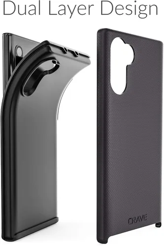 Miniatura 5 de Crave Para Galaxy Note 10 Caso, Funda De Doble Capa De Protección A Prueba De Golpes Para Samsung Galaxy Note 10 (6.3 Pulgadas) - Negro