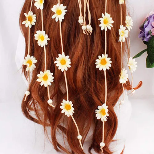 Miniatura 4 de YAXAMING Diadema de girasol de Halloween, bandas para el pelo de margaritas, corona, corona floral, diadema para mujer, Navidad, festival hawaiano